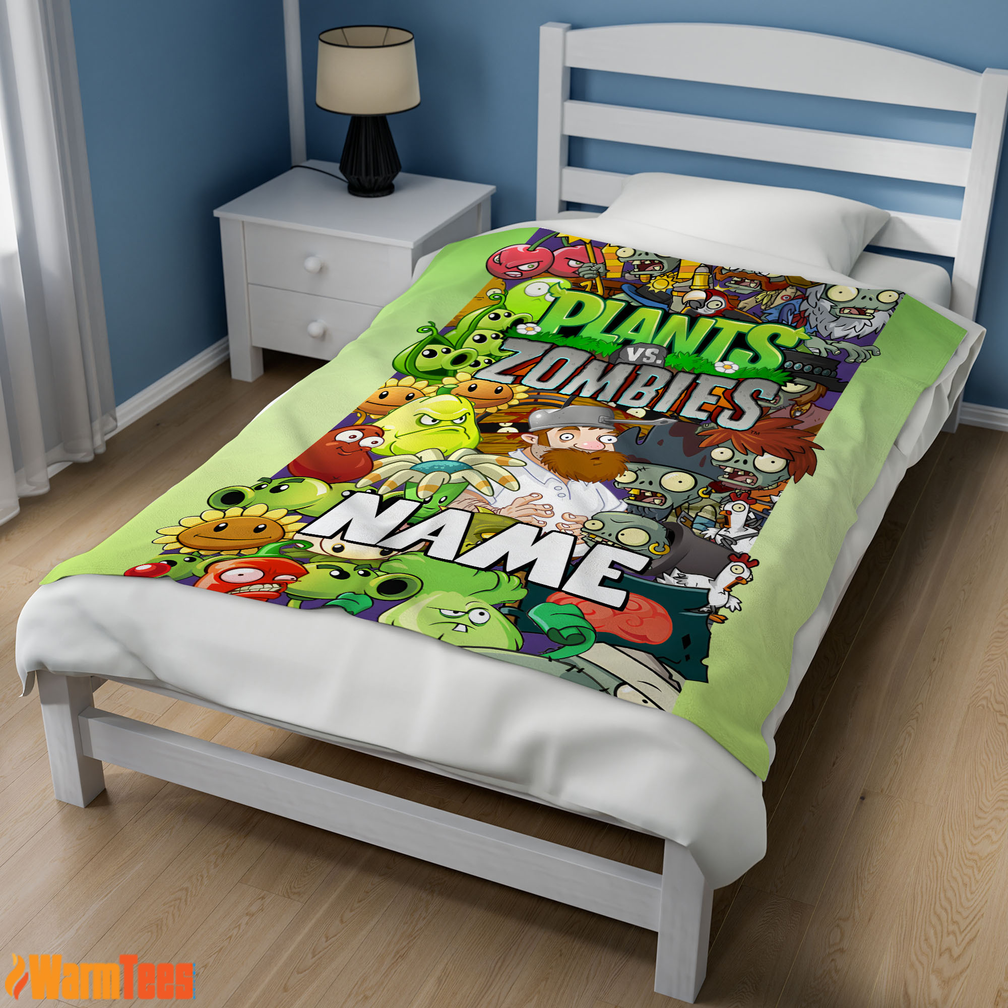 Game Plants Vs Zombies All Character Blanket Fleece Customized Blanket - Image 3
