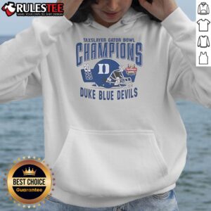 Alternative view of Good 2025 Gator Bowl Champions Duke Blue Devils Helmet T-Shirt