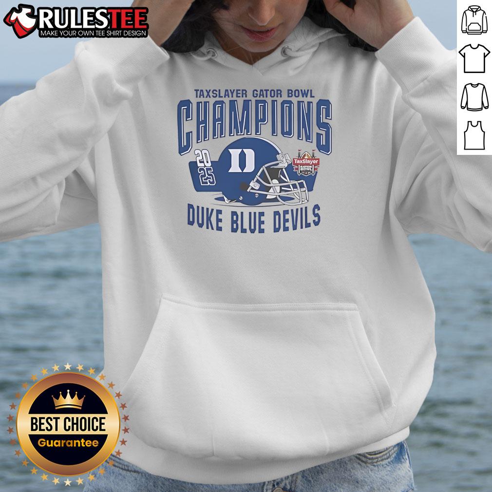 Good 2025 Gator Bowl Champions Duke Blue Devils Helmet T-Shirt - Image 2