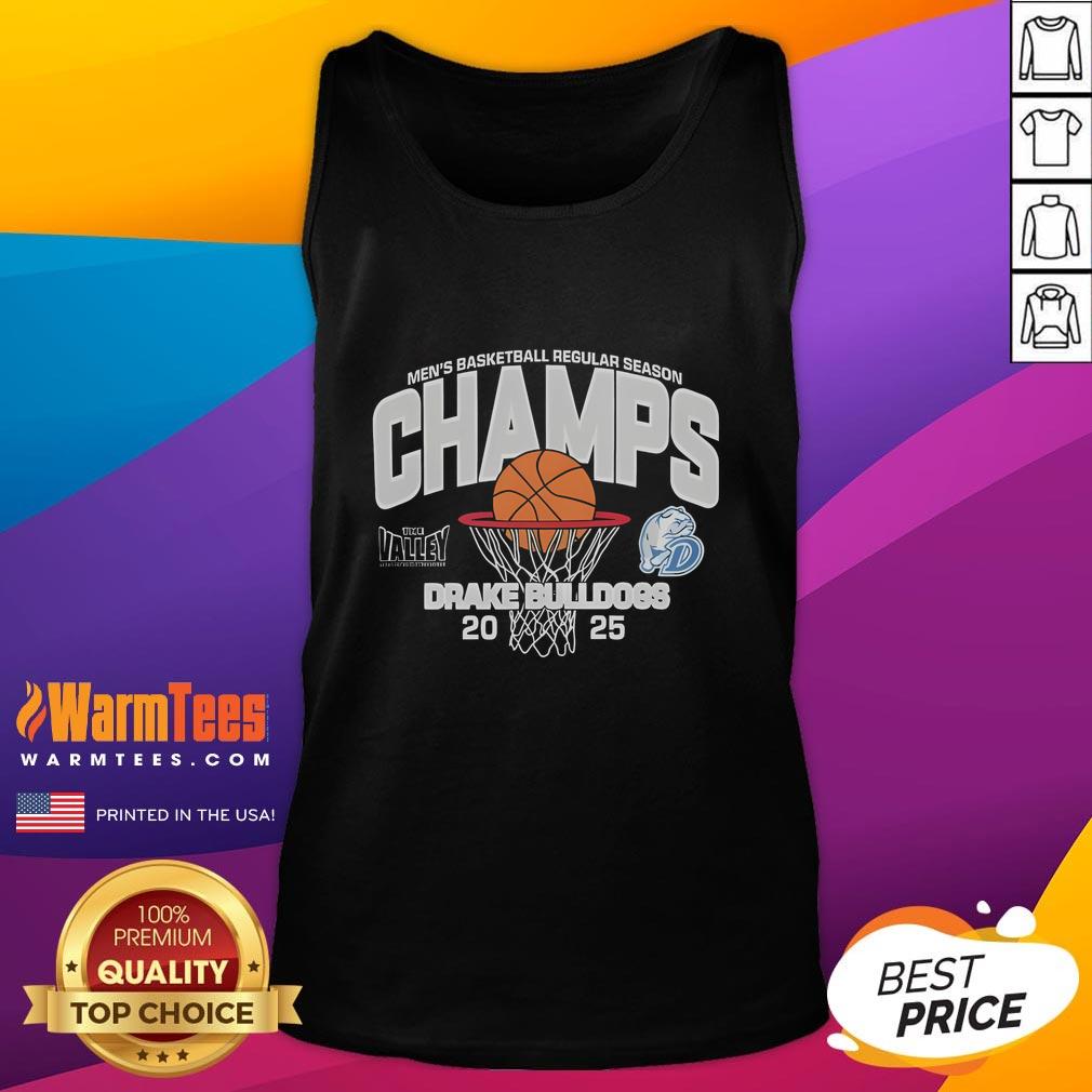 Good 2025 MVC Men's Basketball Champions Drake Bulldogs T-Shirt - Image 4