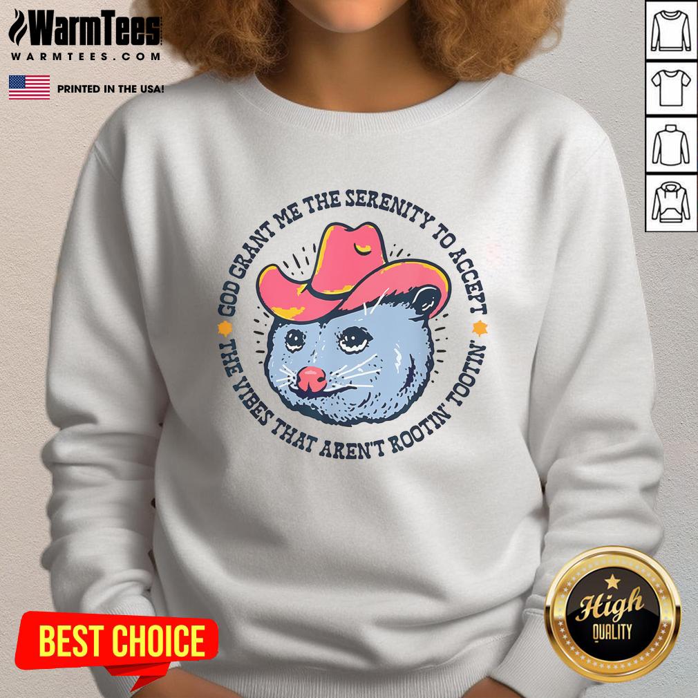Good Accept The Vibes That Aren't Rootin Tootin Funny Opossum T-Shirt - Image 5