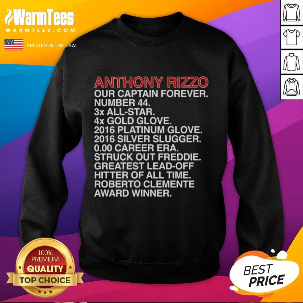 Good Anthony Rizzo Our Captain's Accomplishments T-Shirt - Image 5