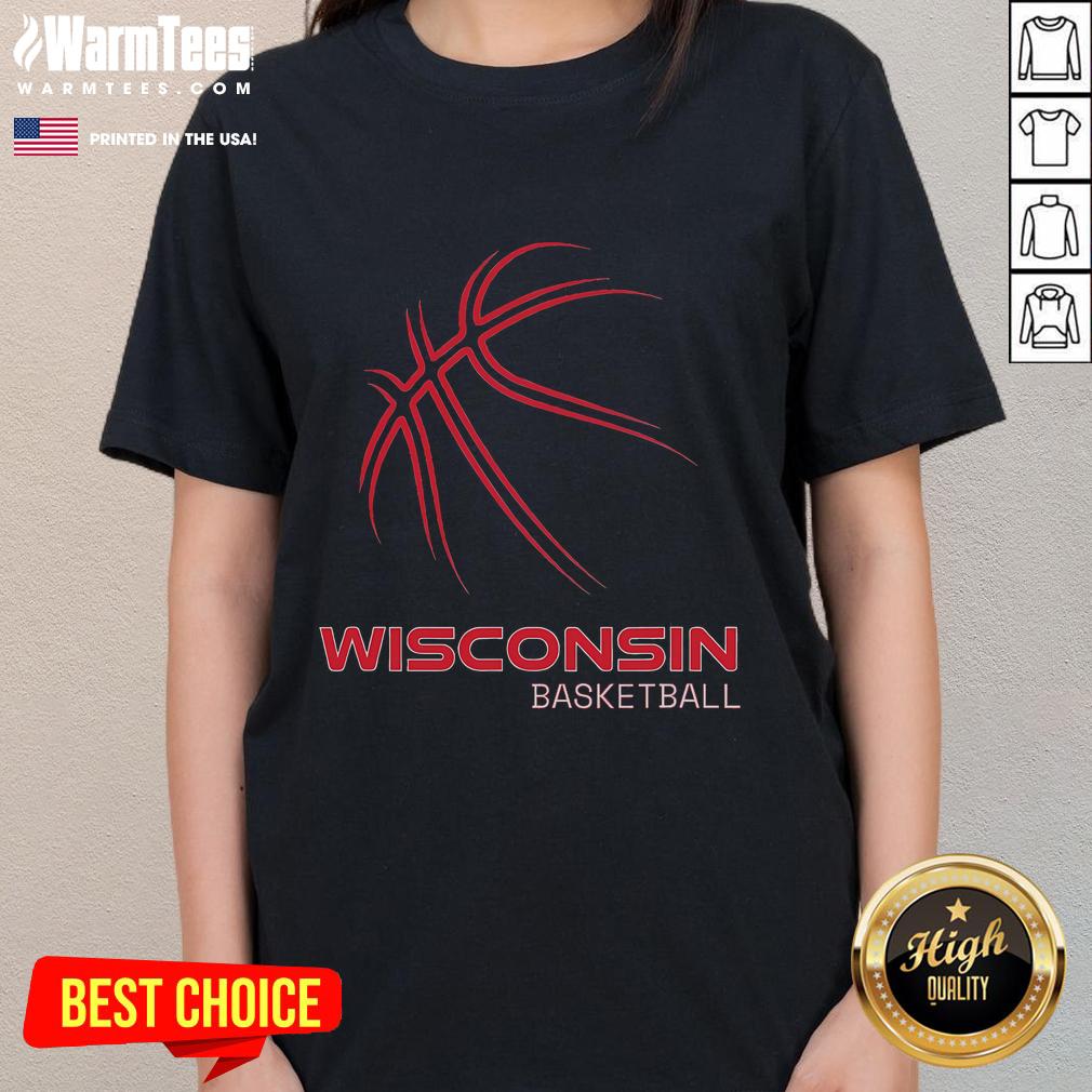 Good Basketball Wi Love The Badger State Souvenir Wisconsin Hoops T-Shirt - Image 3