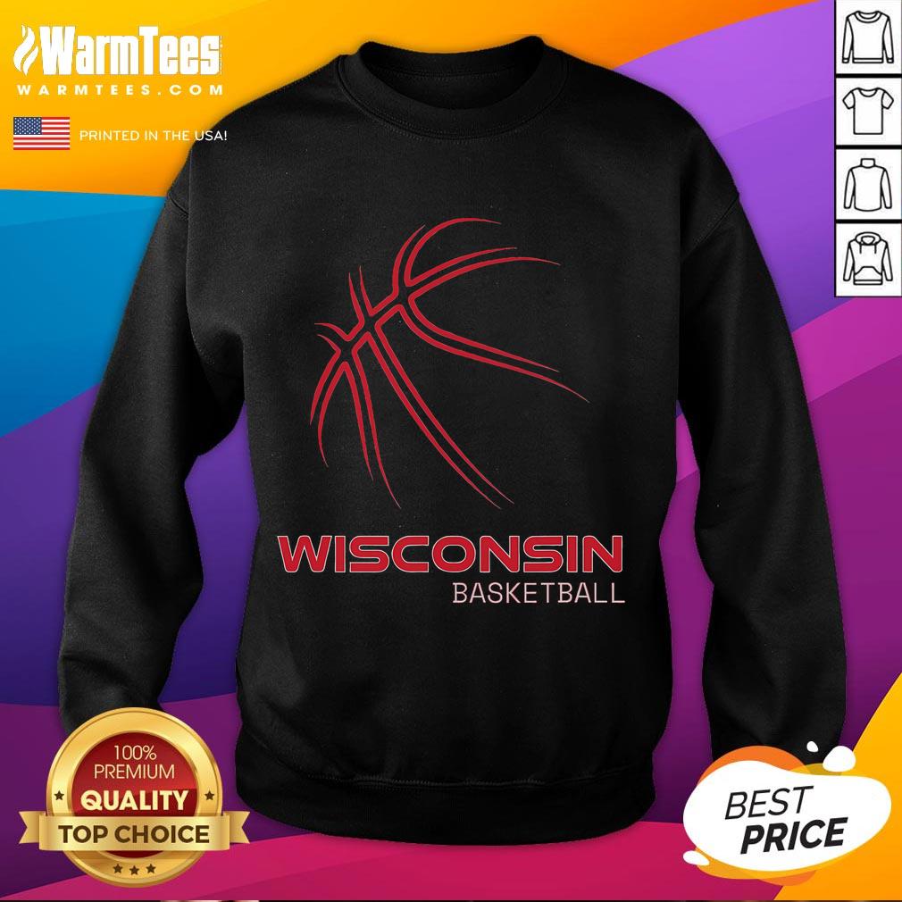 Good Basketball Wi Love The Badger State Souvenir Wisconsin Hoops T-Shirt - Image 5