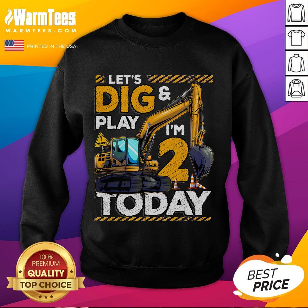 Good Birthday Boy 2 Construction 2nd Birthday Excavator Birthday T-Shirt - Image 5