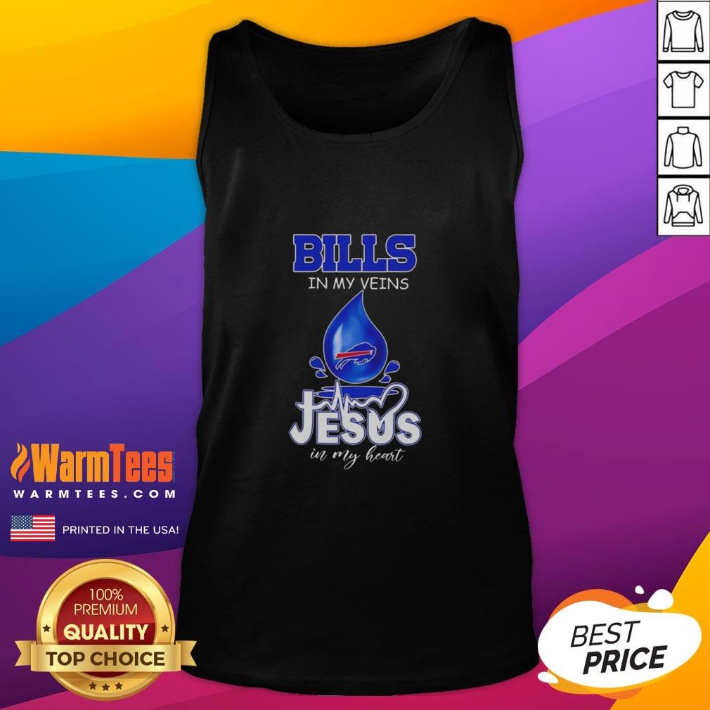 Good Buffalo Bills In My Veins Jesus In My Heart Drops Of Water Football Lovers T-Shirt - Image 4