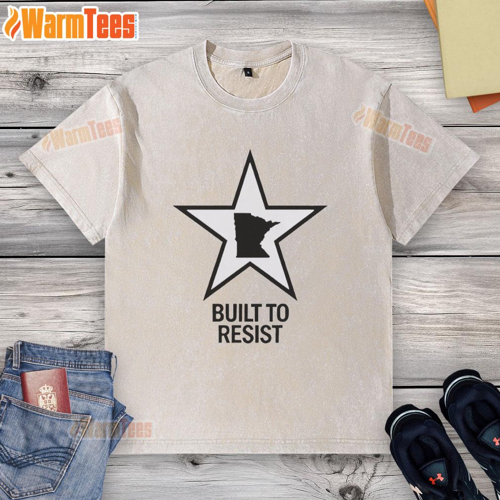 Good Built To Resist Minnesota Map In Star Shape T-Shirt - Image 6