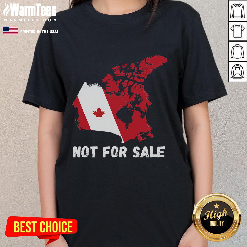 Good Canada Not For Sale Canada And USA Map T-Shirt - Image 3