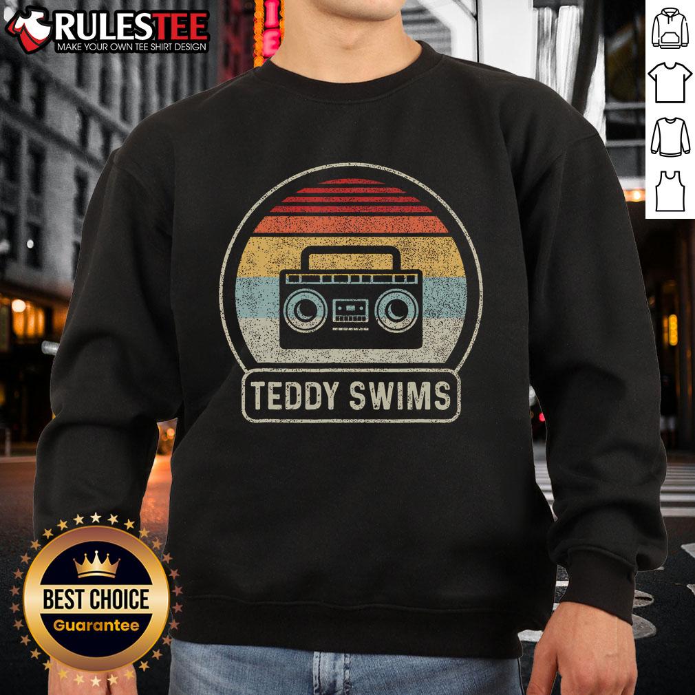 Good Cassette Tape Teddy Swims 90s Music Retro Sunset T-Shirt - Image 5