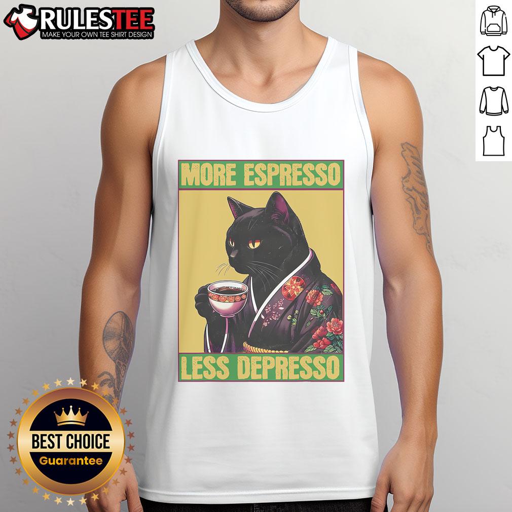 Good Cat More Espresso Less Depresso T-Shirt - Image 4