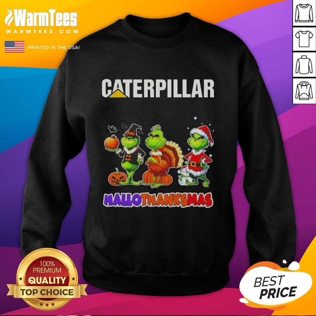 Good Cater Pillar X Grinch Cosplay Happy HalloThanksMas T-Shirt - Image 5