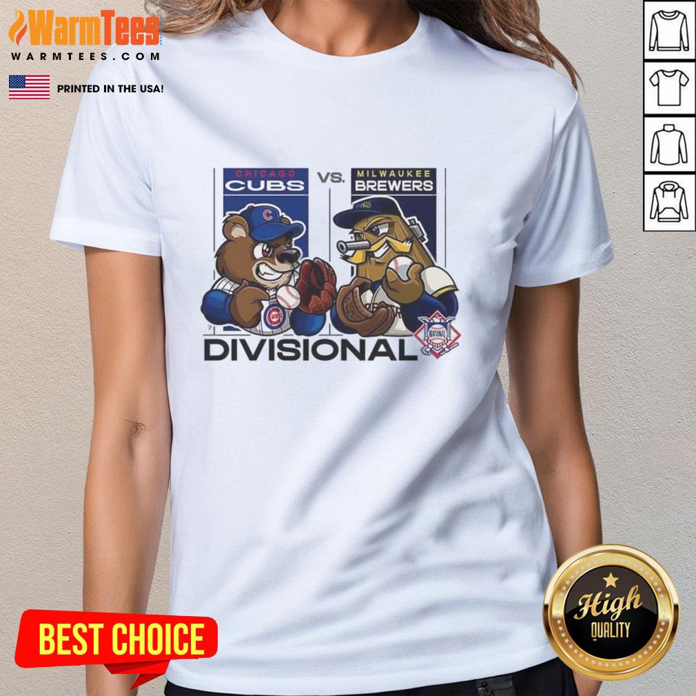 Good Chicago Cubs Vs Milwaukee Brewers National League Divisional Series 2025 Mascot T-Shirt - Image 3