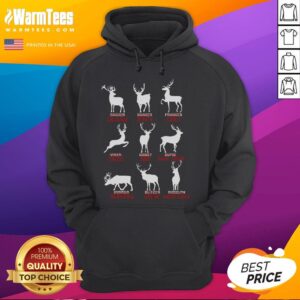 Alternative view of Good Christmas Deer Hunters All Of Santa's Reindeer Xmas T-Shirt