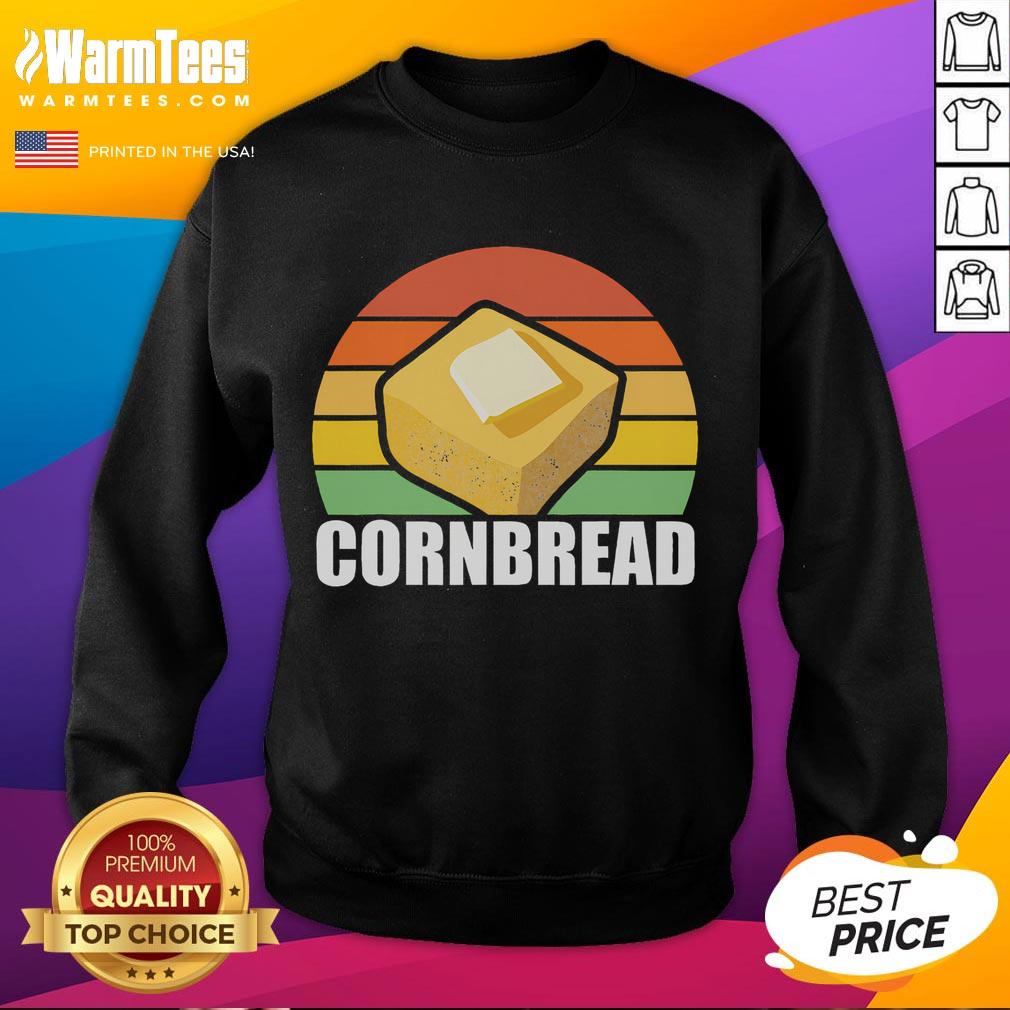 Good Cornbread Corn Bread Baking Thanksgiving Vintage Sunset T-Shirt - Image 5