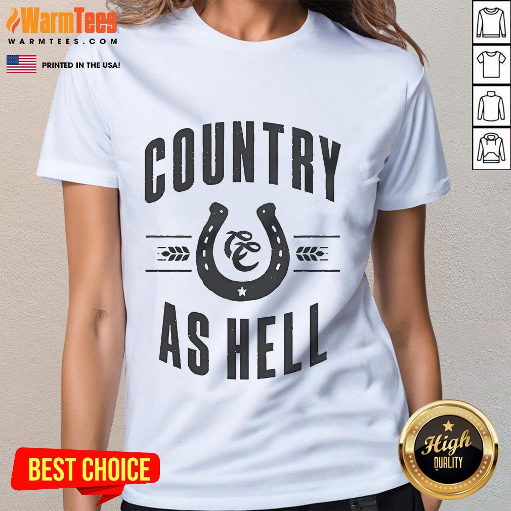 Good Cornbread Cowboy Horseshoe Country As T-Shirt - Image 3