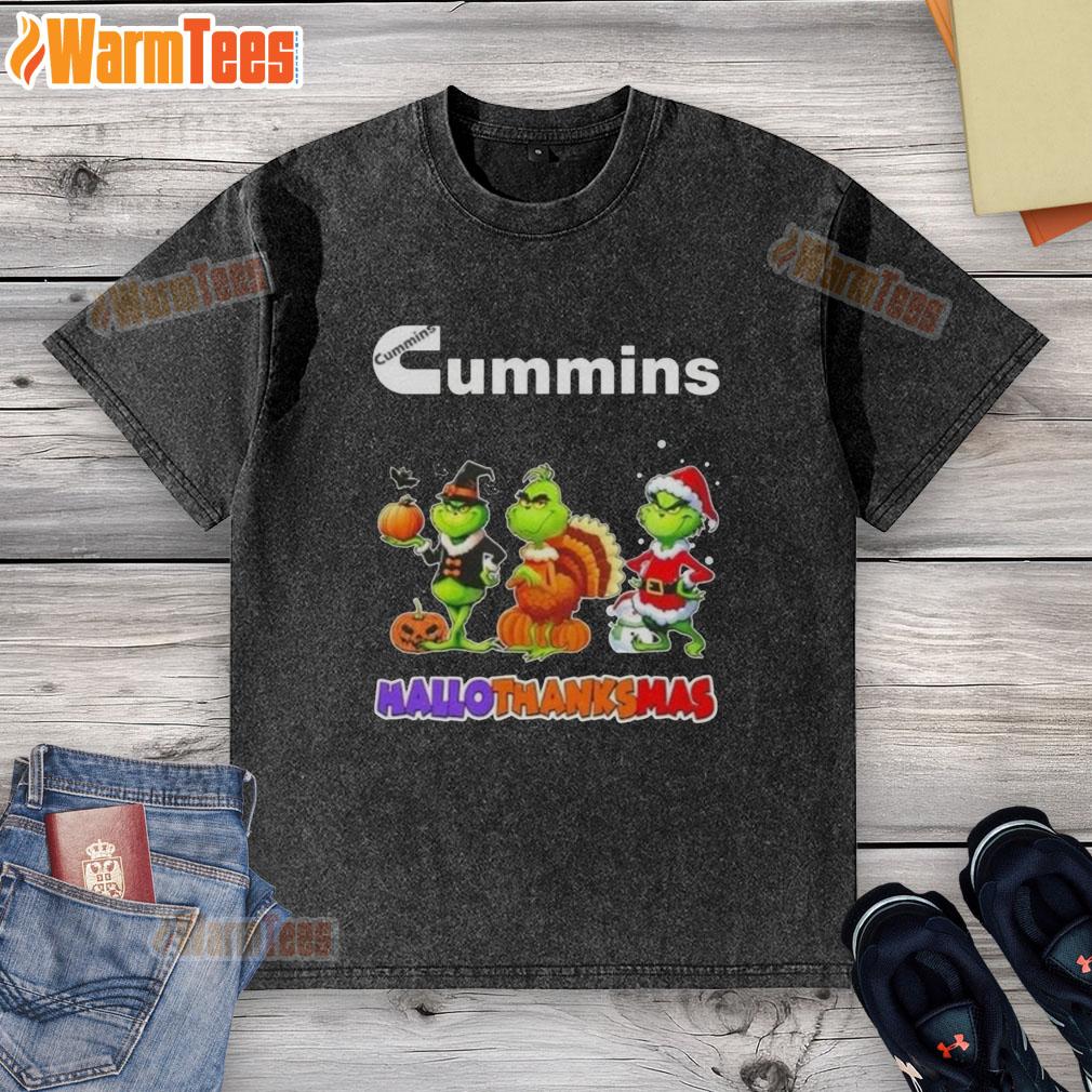 Good Cummins X Grinch Cosplay Happy HalloThanksMas T-Shirt - Image 6
