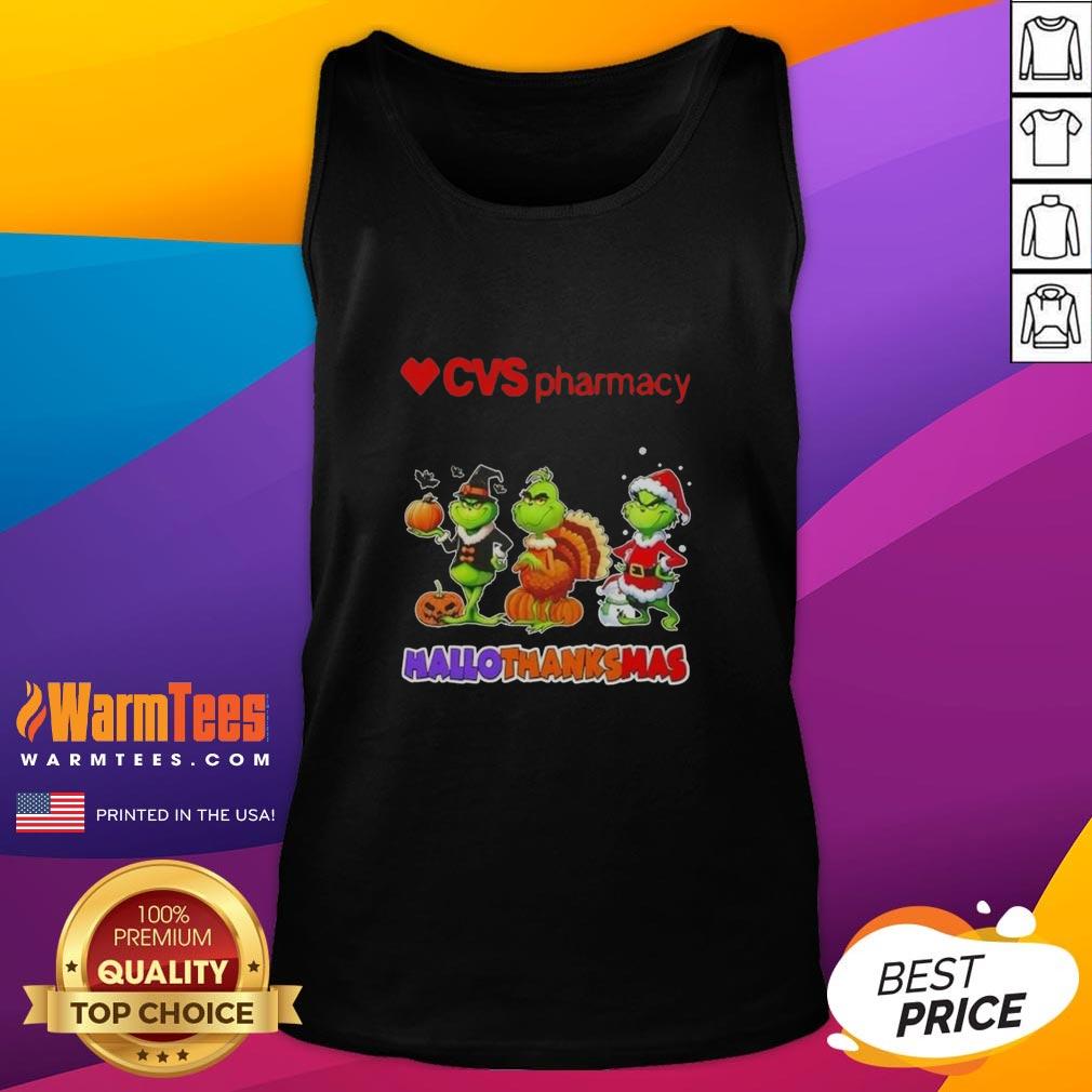 Good Cvsharmacy X Grinch Cosplay Happy HalloThanksMas T-Shirt - Image 4