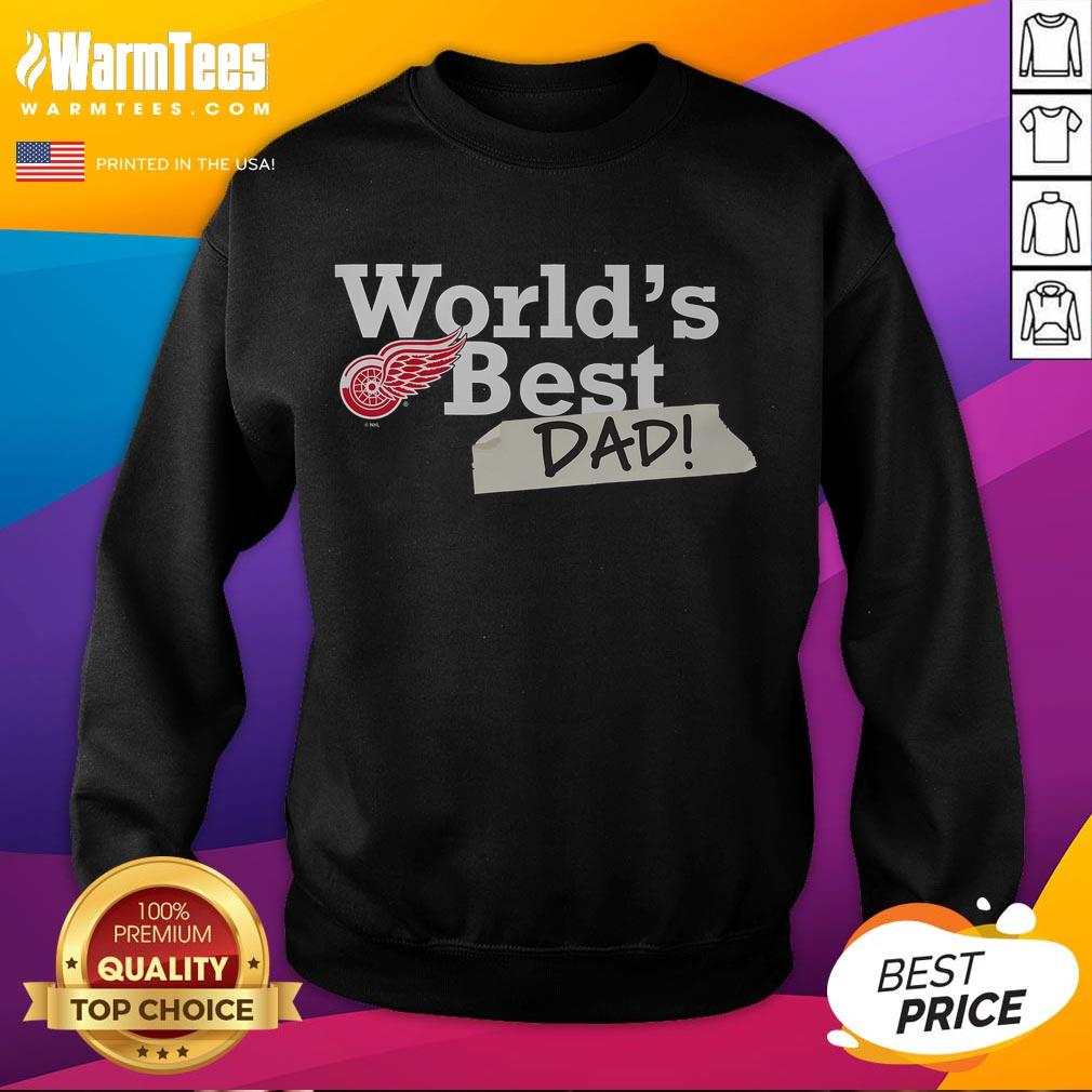 Good Detroit Red Wings World's Best Dad T-Shirt - Image 5