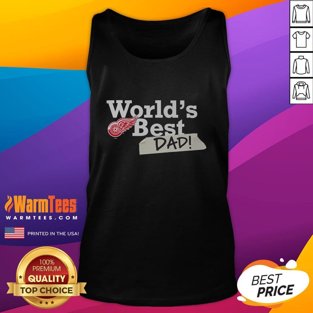 Good Detroit Red Wings World's Best Dad T-Shirt - Image 4