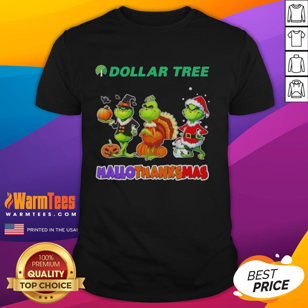 Good Dollar Tree X Grinch Cosplay Happy HalloThanksMas T-Shirt