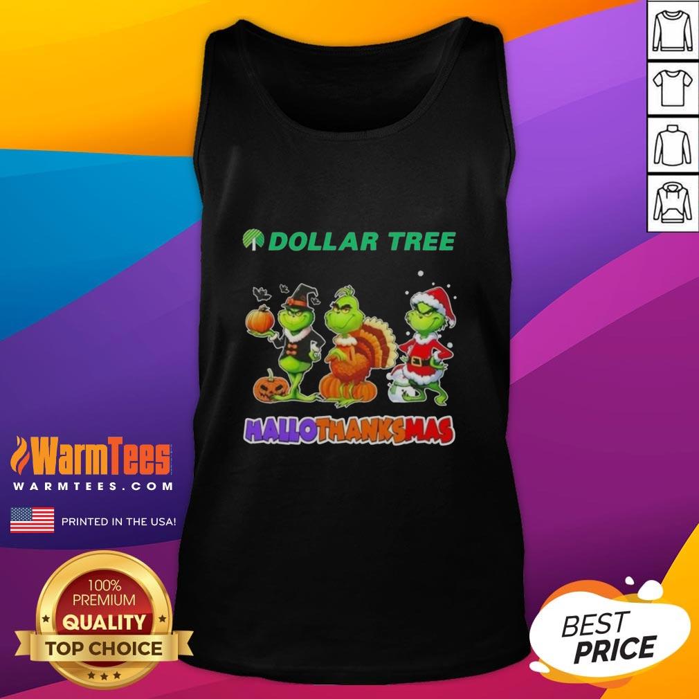 Good Dollar Tree X Grinch Cosplay Happy HalloThanksMas T-Shirt - Image 4