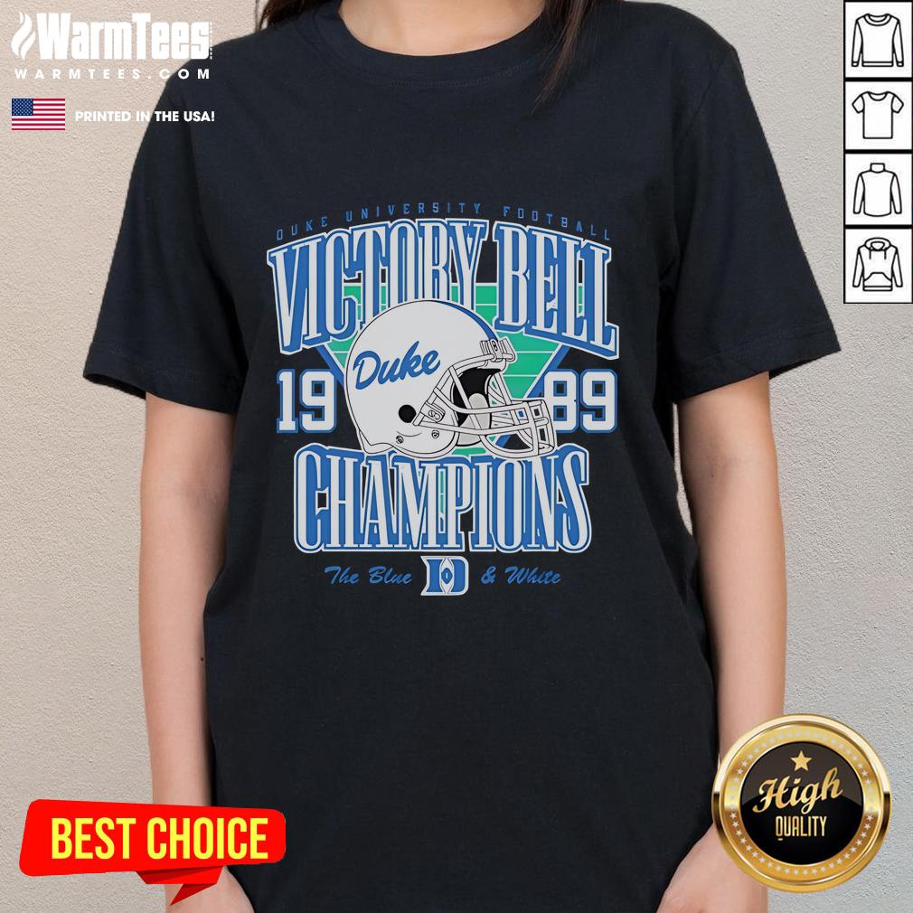 Good Duke Football Helmet 1989 Victory Bell Champions T-Shirt - Image 3