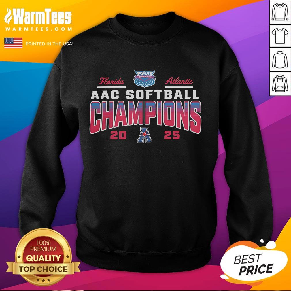 Good Florida Atlantic Owls Softball 2025 AAC Conference Tournament Champions T-Shirt - Image 5