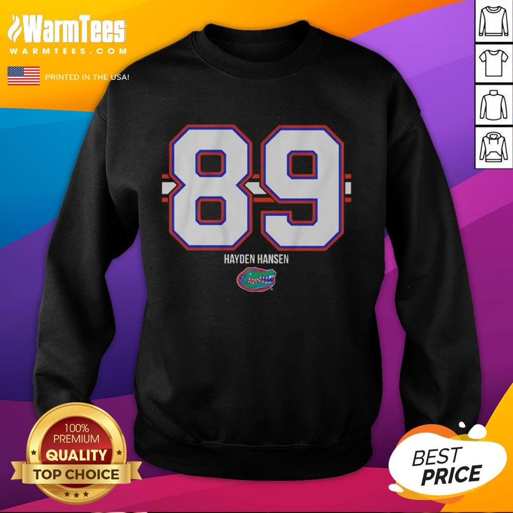 Good Florida Gators Football Hayden Hansen 89 Stripe T-Shirt - Image 5