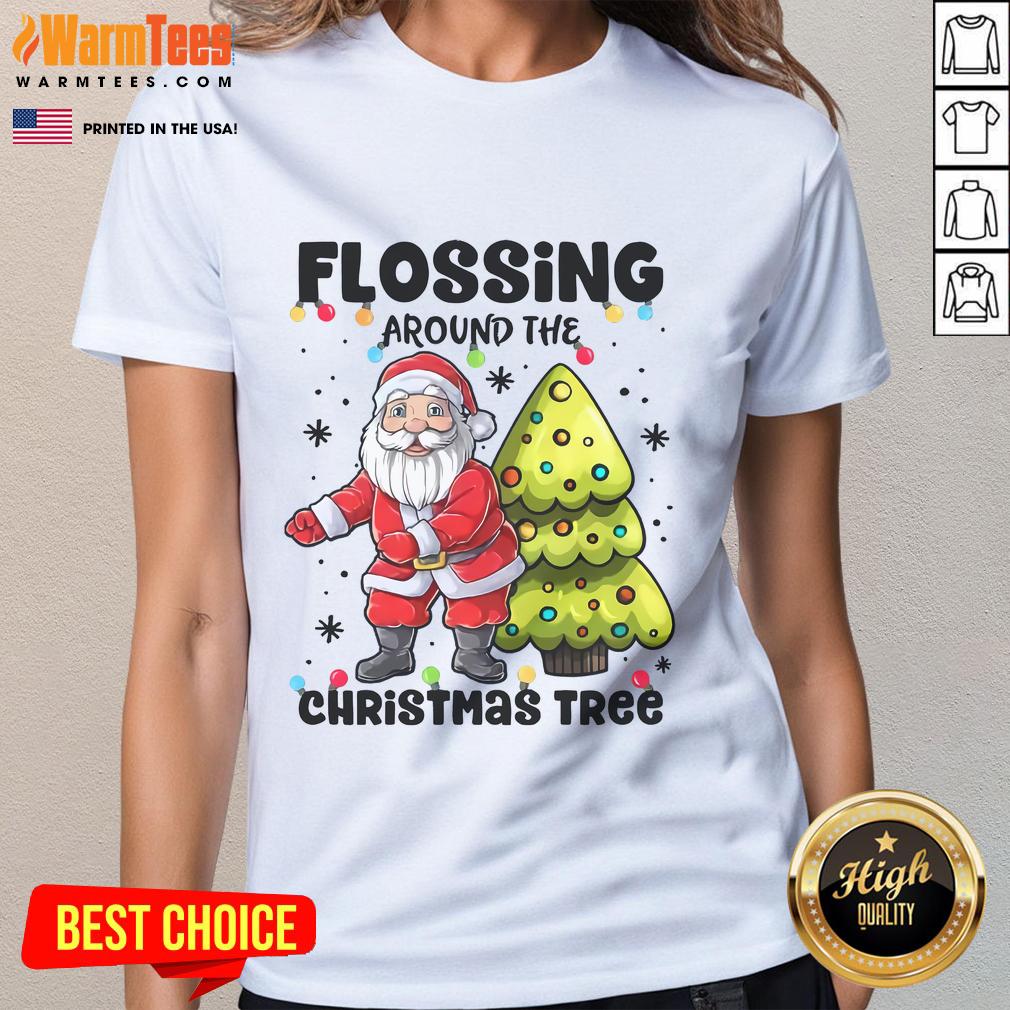 Good Flossing Around The Christmas Tree T-Shirt - Image 3