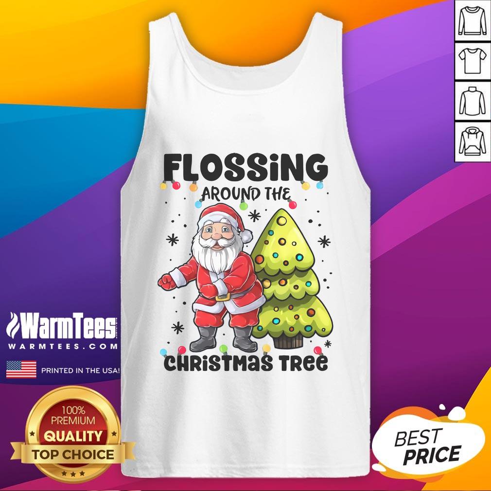 Good Flossing Around The Christmas Tree T-Shirt - Image 4