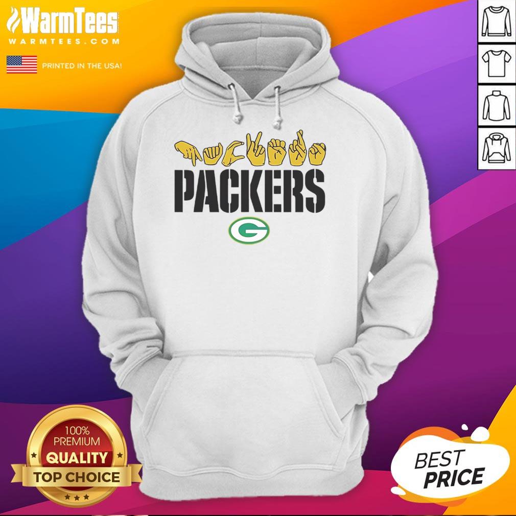 Good Green Bay Packers Football Homage Youth Love Sign Hand Signals T-Shirt - Image 2