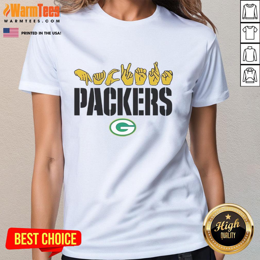 Good Green Bay Packers Football Homage Youth Love Sign Hand Signals T-Shirt - Image 3