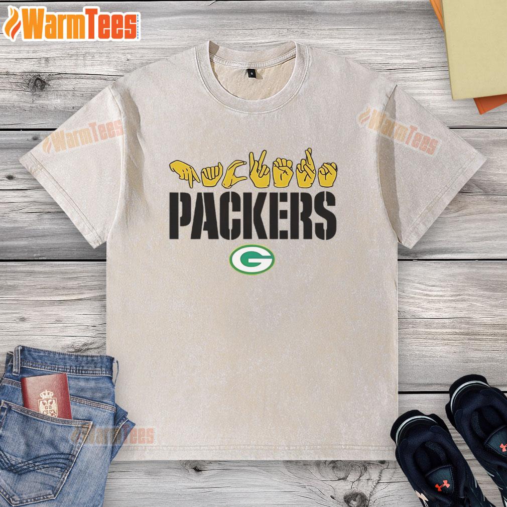 Good Green Bay Packers Football Homage Youth Love Sign Hand Signals T-Shirt - Image 6