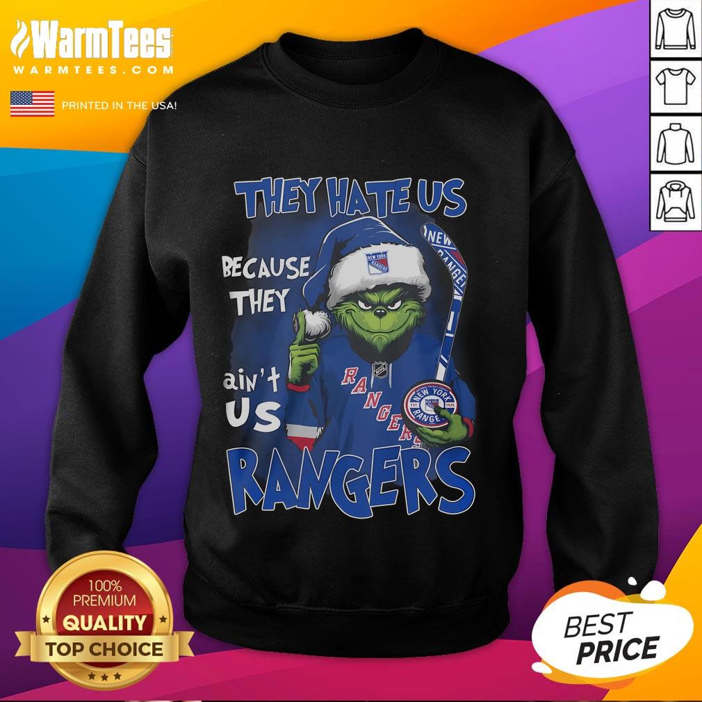 Good Grinch They Hate Us Because They Aint Us New York Rangers T-Shirt - Image 5