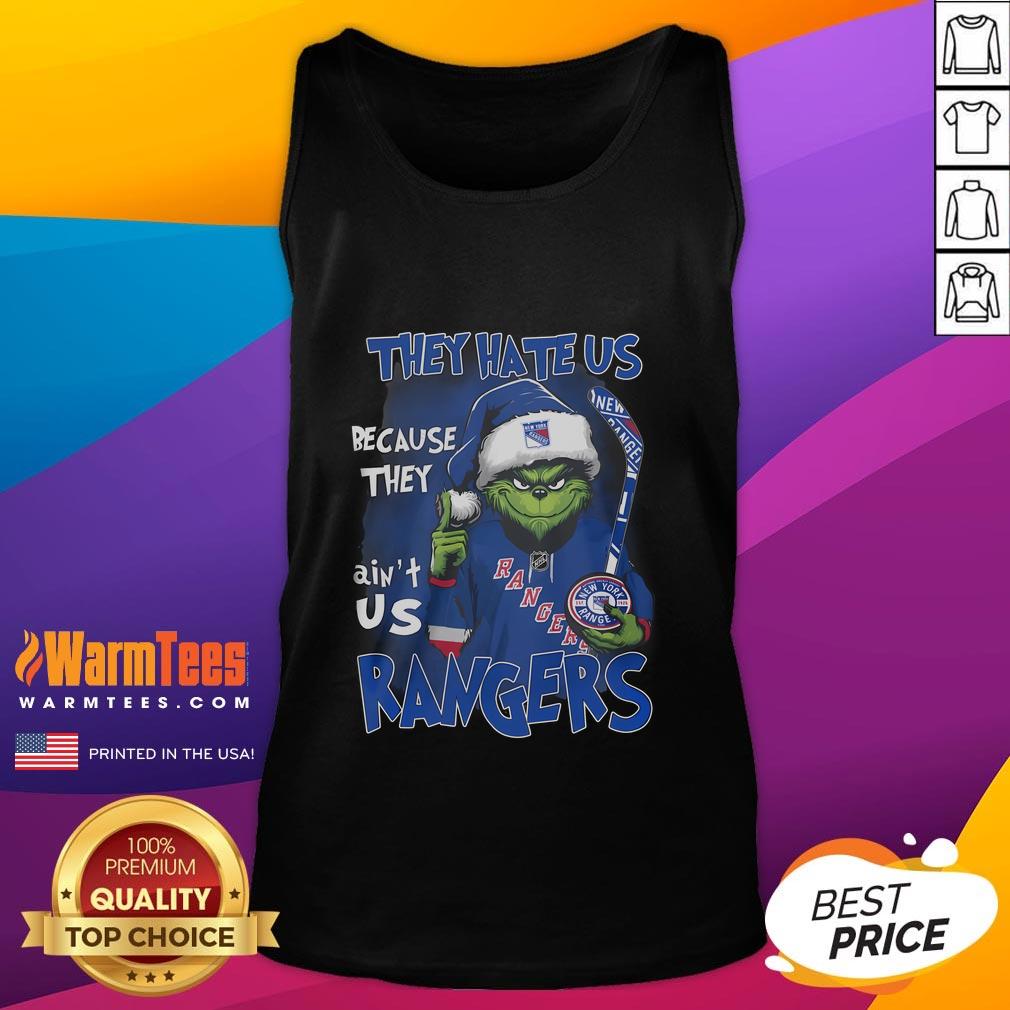 Good Grinch They Hate Us Because They Aint Us New York Rangers T-Shirt - Image 4
