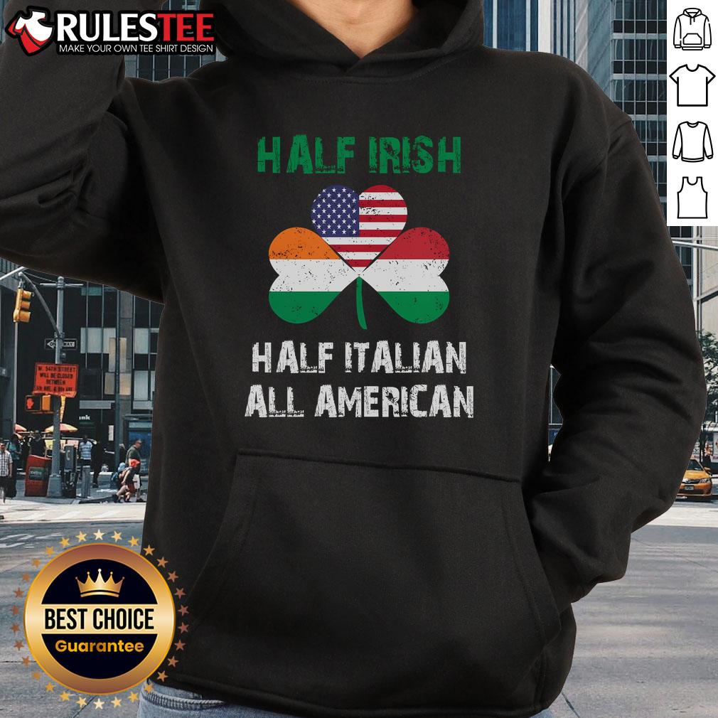 Good Half Irish Half Italian All American Flag Shamrock Heritage T-Shirt - Image 2