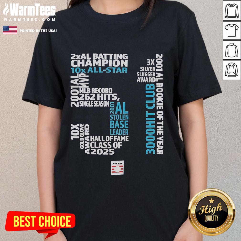 Good Hall Of Fame 2025 Ichiro Suzuki #51 T-Shirt - Image 3