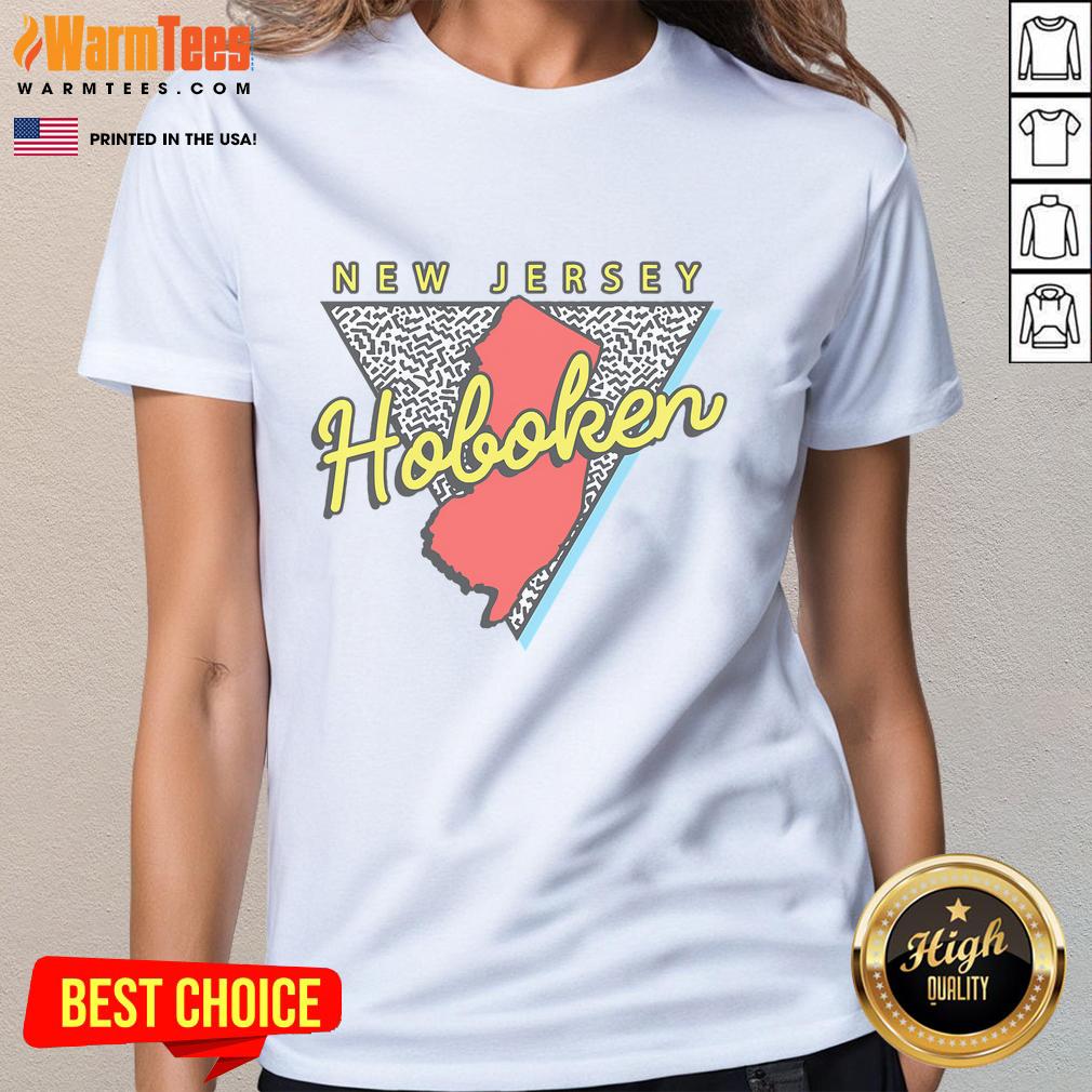Good Hoboken New Jersey Retro Triangle Nj City T-Shirt - Image 3
