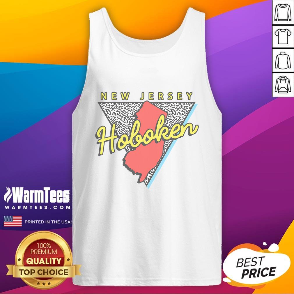 Good Hoboken New Jersey Retro Triangle Nj City T-Shirt - Image 4