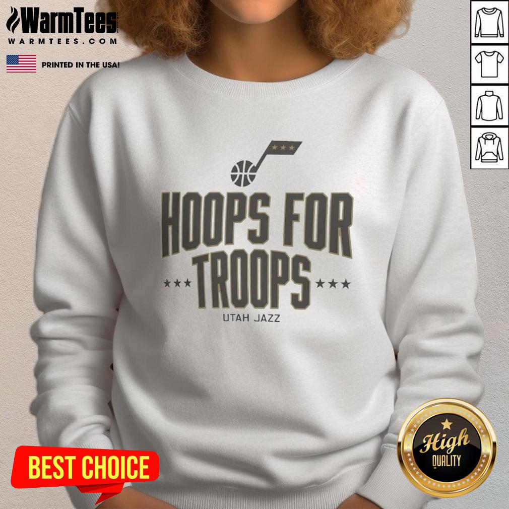 Good Hoops For Troops Utah Jazz Basketball T-Shirt - Image 5