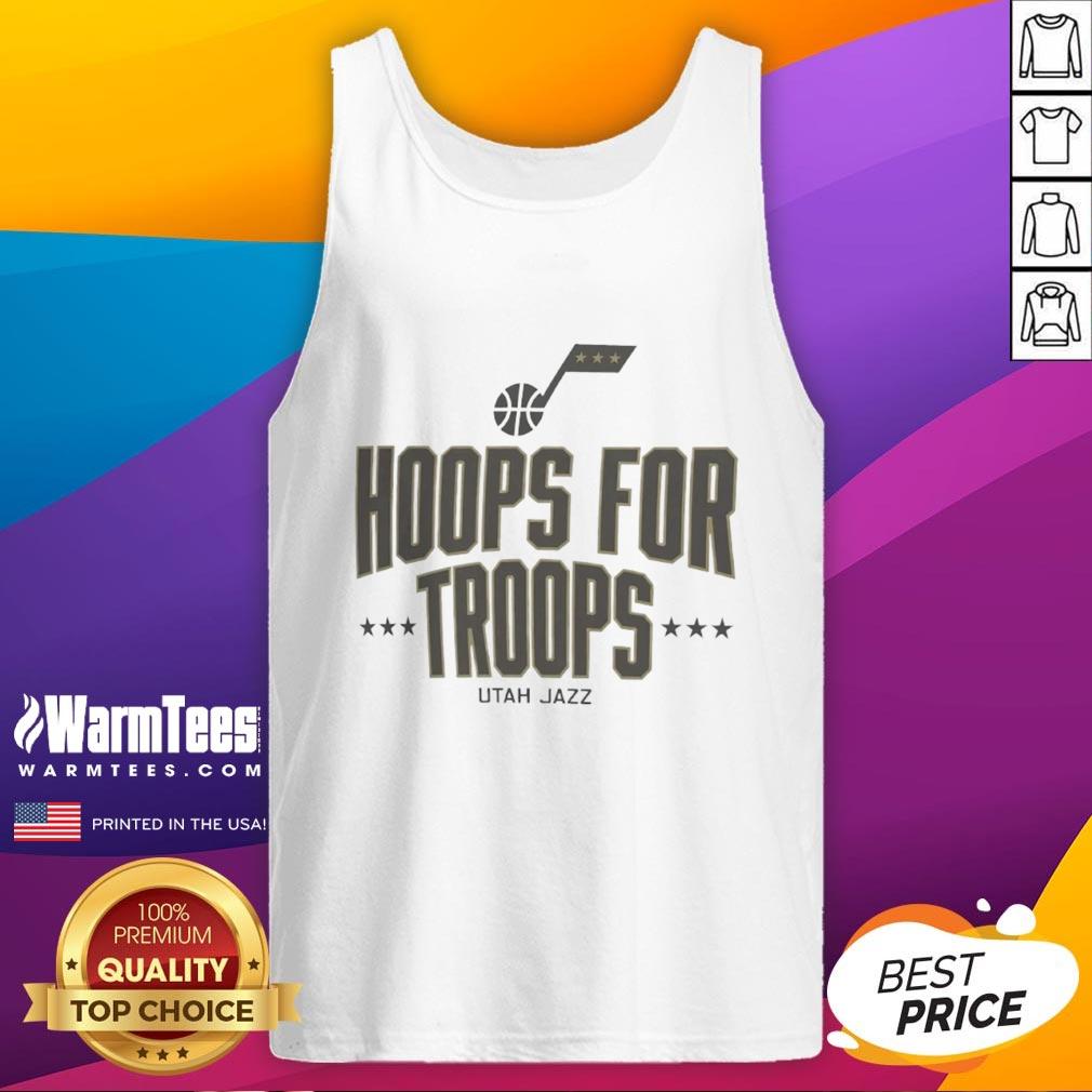Good Hoops For Troops Utah Jazz Basketball T-Shirt - Image 4