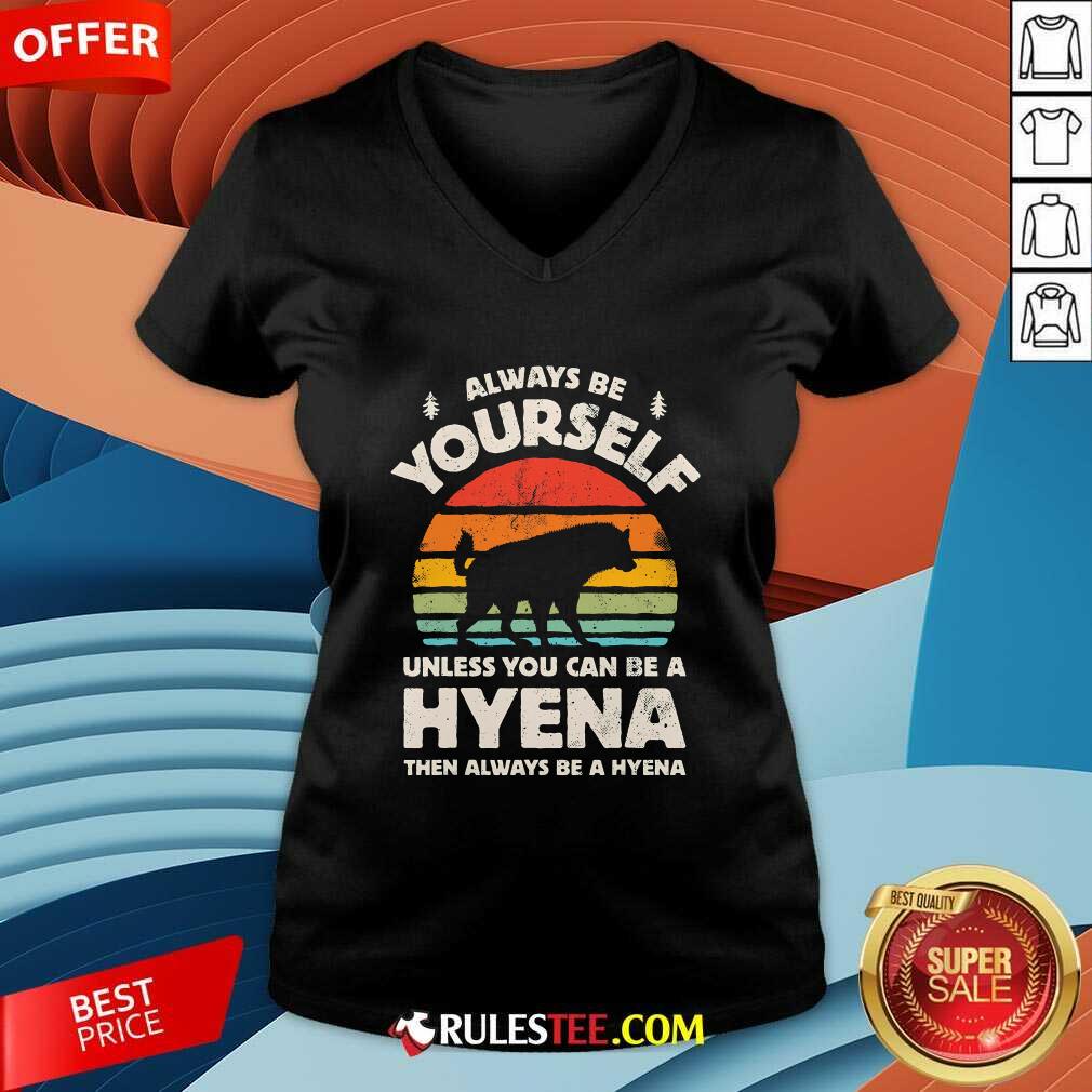 Good Hyena Always Be Yourself Retro Vintage 70s T-Shirt - Image 4