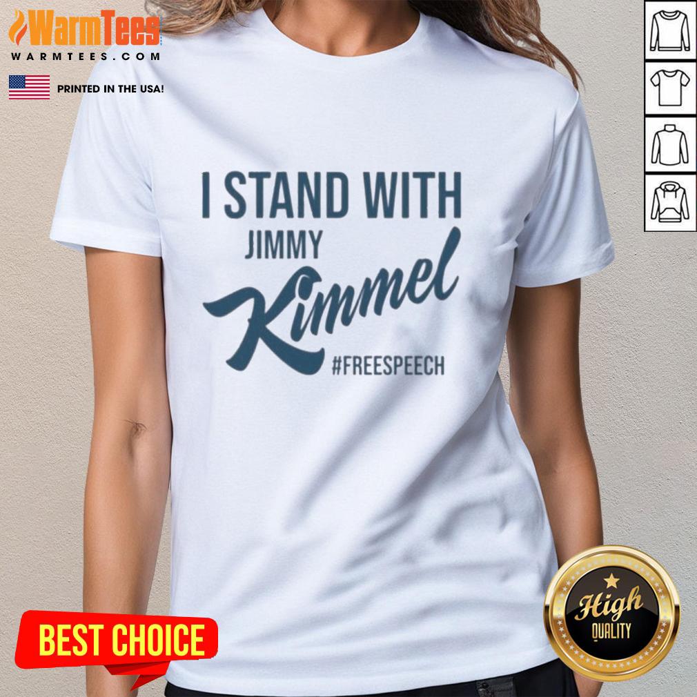 Good I Stand With Jimmy Kimmel Free Speech T-Shirt - Image 3