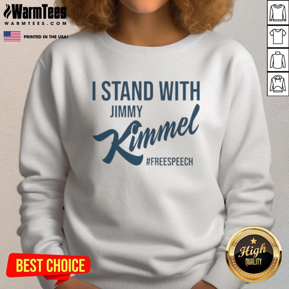 Good I Stand With Jimmy Kimmel Free Speech T-Shirt - Image 5