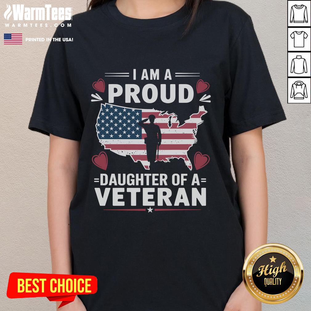 Good I'm A Proud Daughter Of A Veteran Day T-Shirt - Image 3