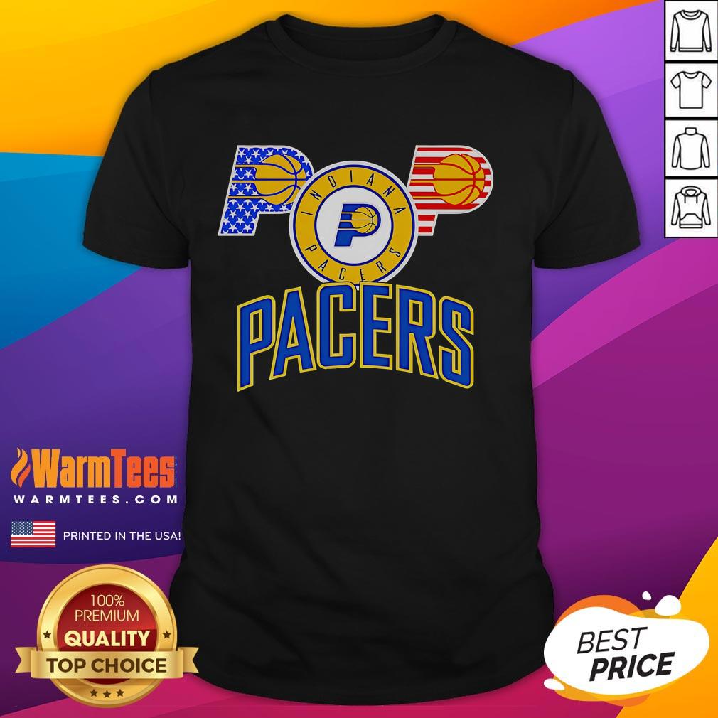 Good Indiana Pacers American Flag Logo T-Shirt