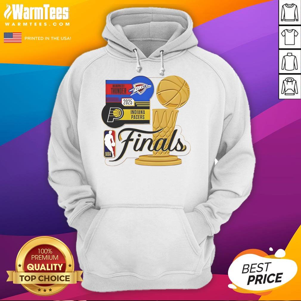 Good Indiana Pacers Vs Oklahoma City Thunder WinCraft NBA Finals Matchup 2025 Trophy T-Shirt - Image 2