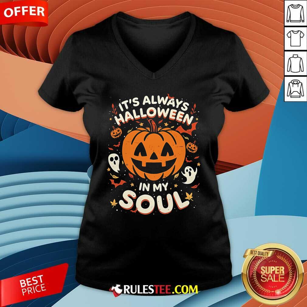 Good It's Always Halloween In My Soul Pumpkin T-Shirt - Image 4