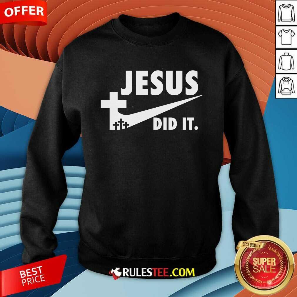 Good Jesus Did It Faith Cross Christian T-Shirt - Image 4