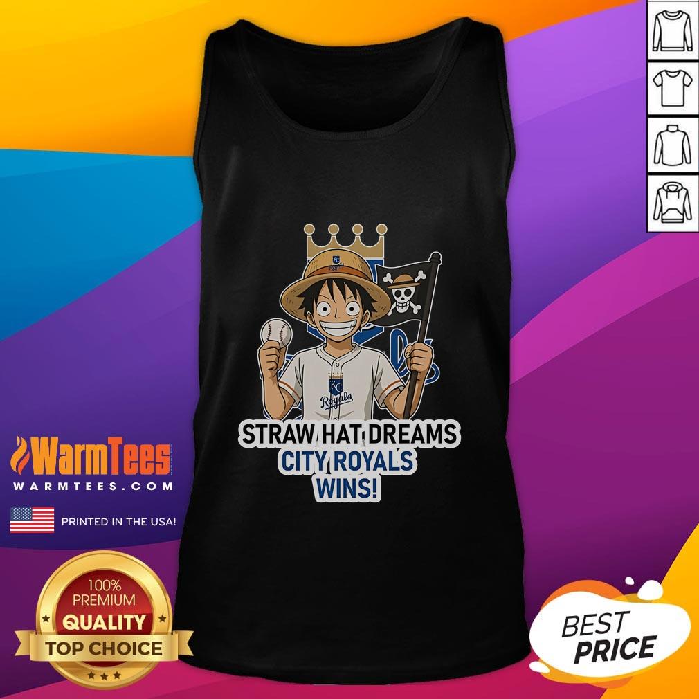Good Kansas City Royals Monkey D. Luffy Straw Hat Dreams Wins T-Shirt - Image 4
